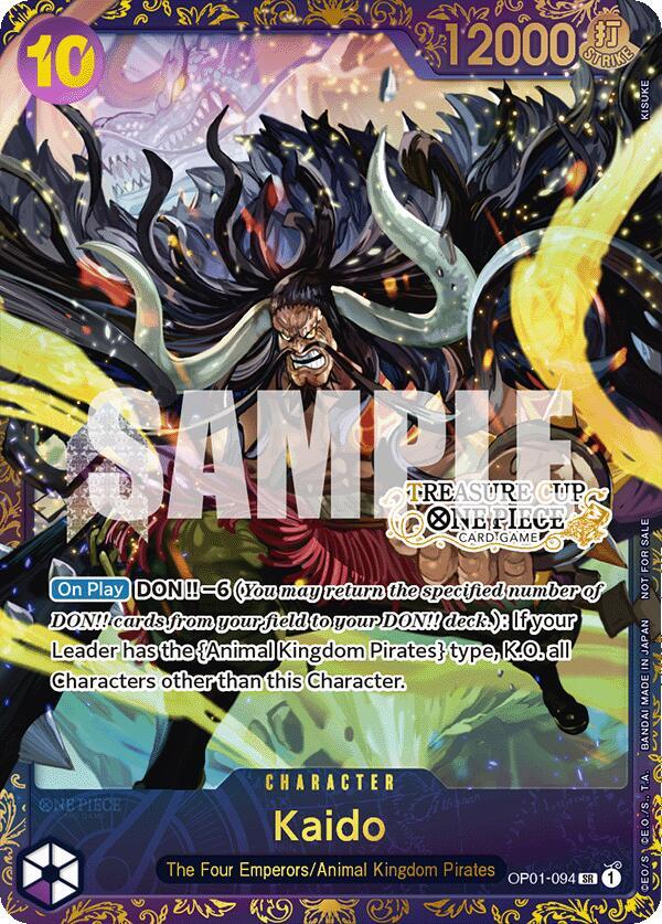 Kaido (Treasure Cup) One Piece prize card