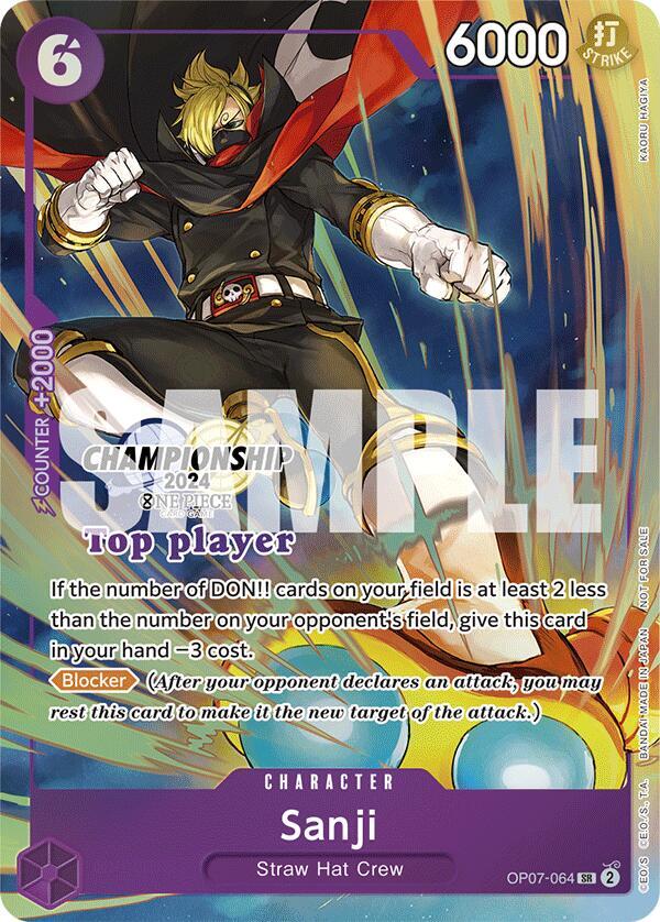 Sanji (Championship 2024 Top Player Pack) One Piece prize card