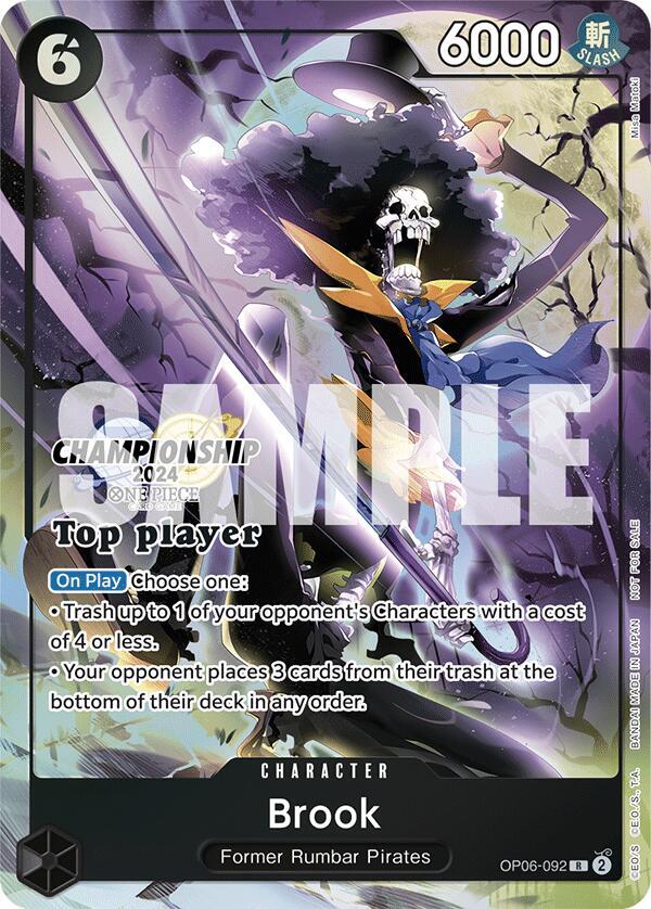 Brook (Championship 2024 Top Player Pack) One Piece prize card