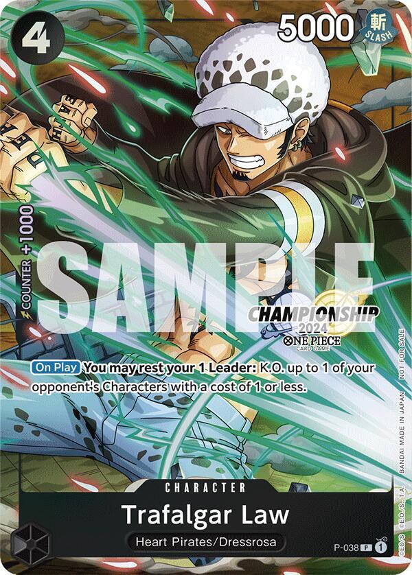 Trafalgar Law - P-038 (CS 2024 Event Pack Finalist) One Piece prize card