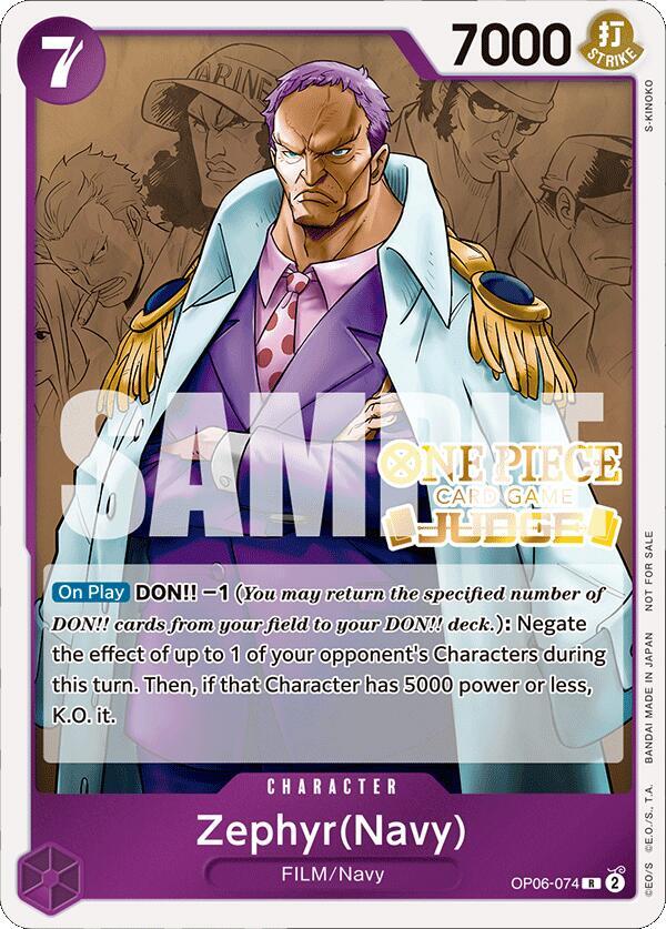 Zephyr (Navy) (Judge Pack Vol. 4) One Piece prize card