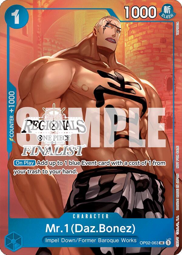Mr.1 (Daz.Bonez) (Offline Regional 2024 Vol. 3) [Finalist] One Piece prize card