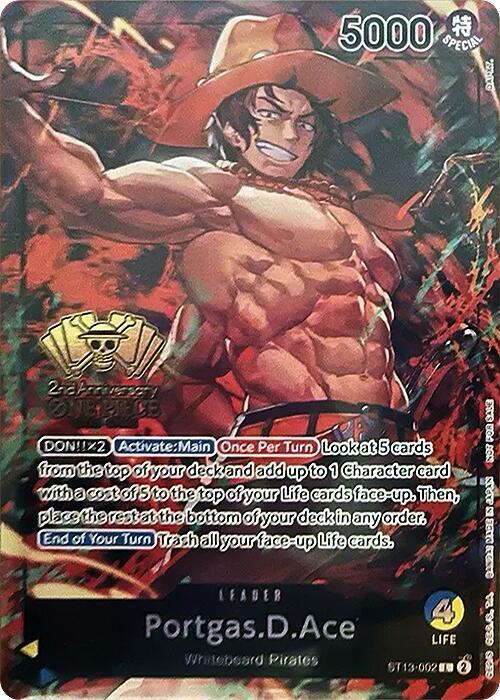 Portgas.D.Ace (2nd Anniversary Tournament) One Piece prize card