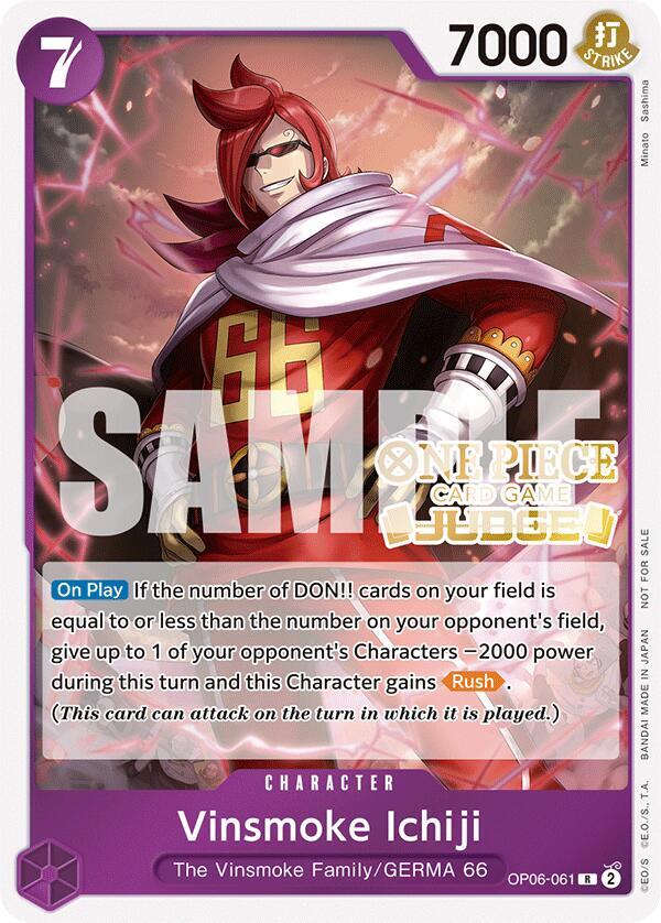 Vinsmoke Ichiji (Judge Pack Vol. 5) One Piece prize card