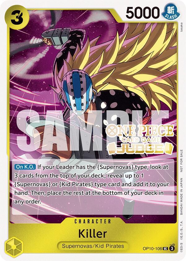 Killer (Judge Pack Vol. 5) One Piece prize card