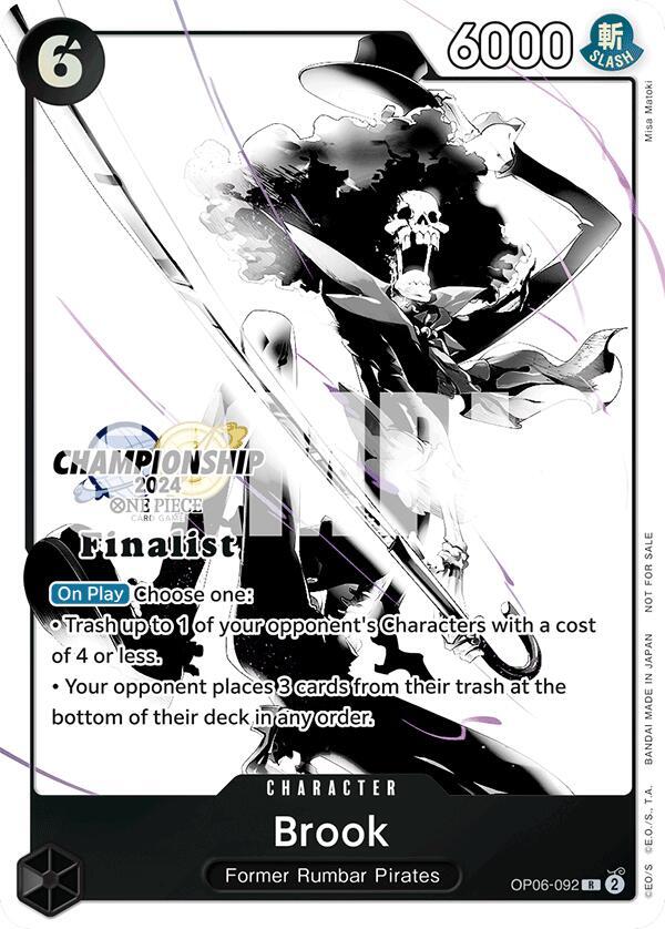 Brook (Championship 2024 Finalist Card Set Vol. 2) One Piece prize card