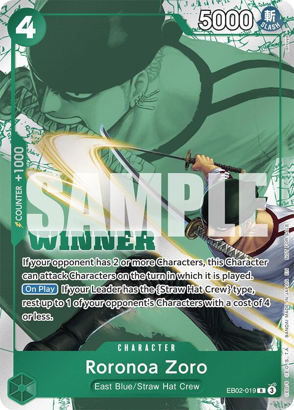 Roronoa Zoro (Winner Pack 2025 Vol. 3) One Piece prize card