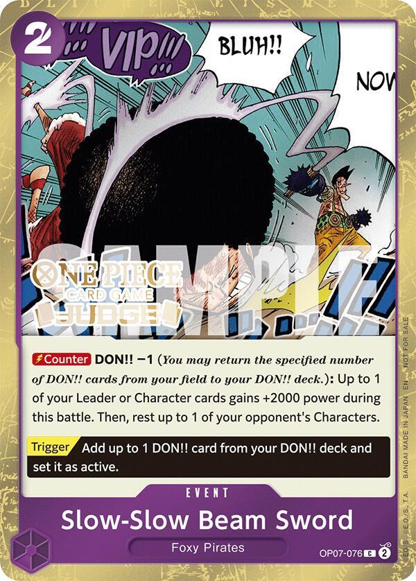 Slow-Slow Beam Sword (Judge Pack Vol. 6) One Piece prize card