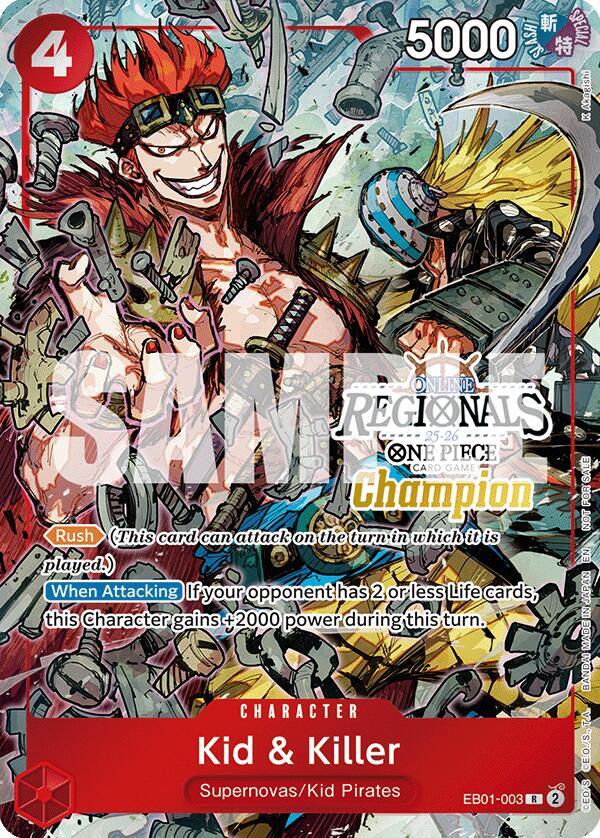 Kid & Killer (Online Regional Champion Card Set 2025 Vol.2) One Piece prize card