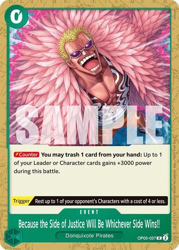 Because the Side of Justice Will Be Whichever Side Wins!! (Tournament Pack 2025 Vol. 4) One Piece prize card