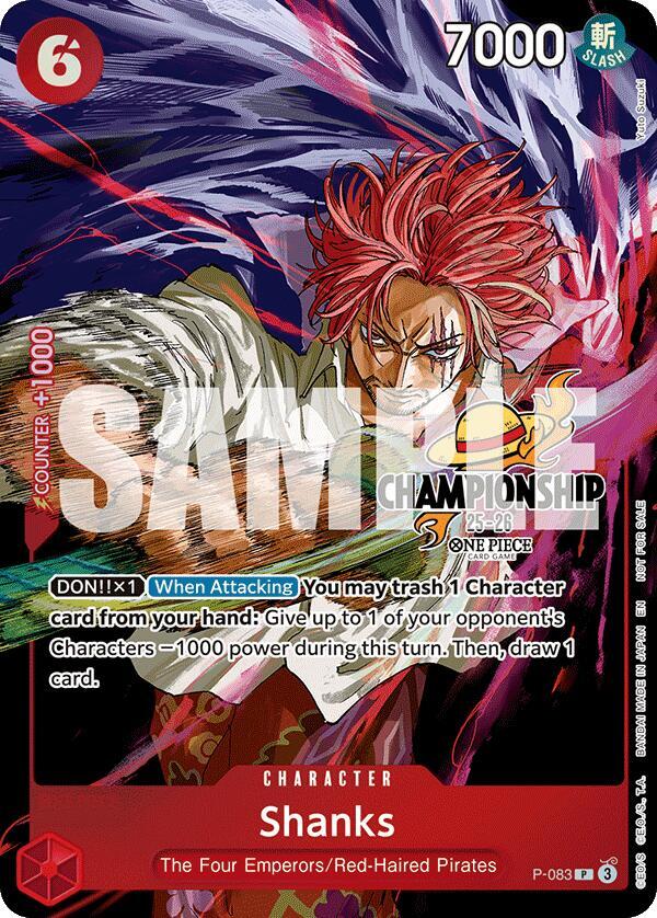 Shanks (CS 25-26 Event Pack Finalist Ver.) One Piece prize card