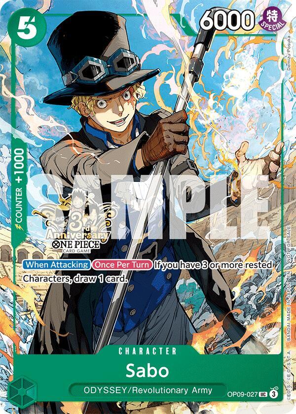 Sabo - OP09-027 (3rd Anniversary Tournament 3 Brothers Pack) One Piece prize card