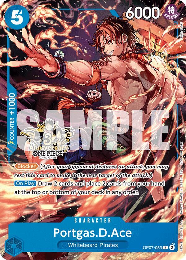 Portgas.D.Ace - OP07-053 (3rd Anniversary Tournament 3 Brothers Pack) One Piece prize card