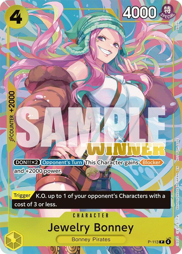Jewelry Bonney (Heroines Battle Winner Pack) One Piece prize card
