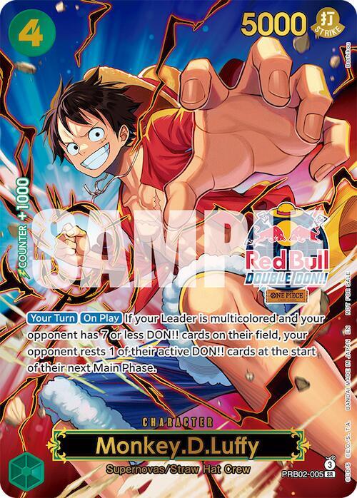 Monkey.D.Luffy (Red Bull Double Don!!) (Winner) (Textured) One Piece prize card