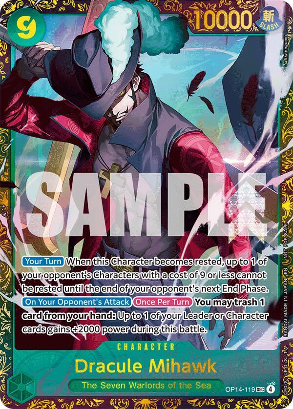 Dracule Mihawk - (CS 26-27 Regionals Season 1) One Piece prize card