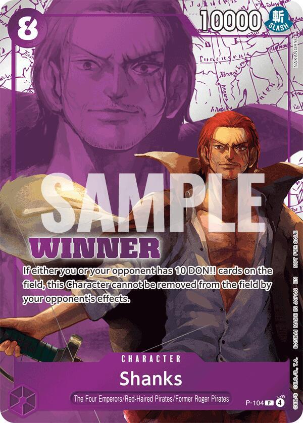 Shanks (Winner Pack 2026 Vol. 2) One Piece prize card
