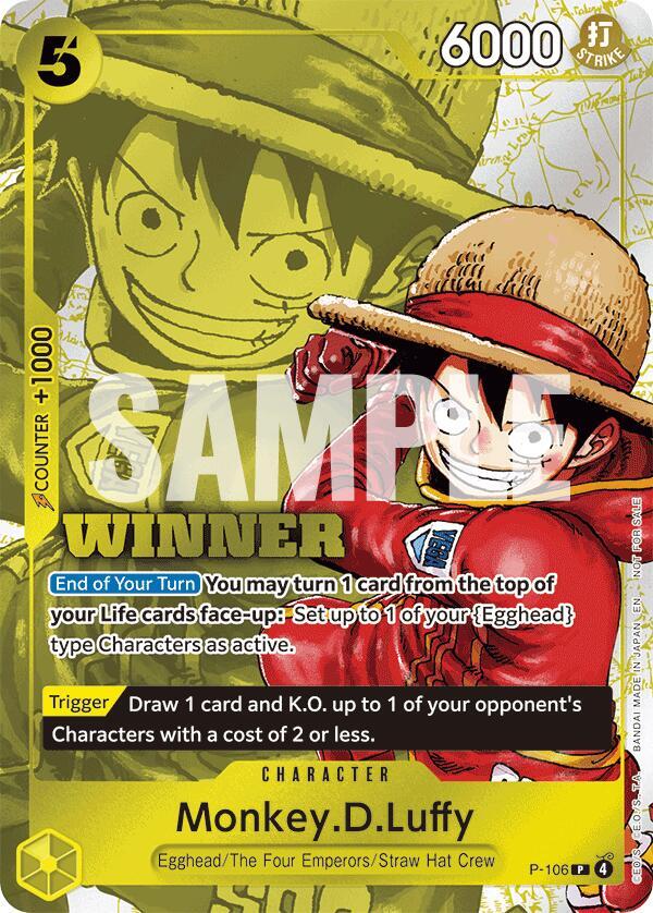 Monkey.D.Luffy (Winner Pack 2026 Vol. 2) One Piece prize card
