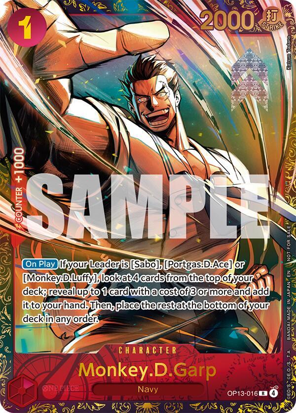 Monkey.D.Garp (Treasure Cup March 2026) One Piece prize card