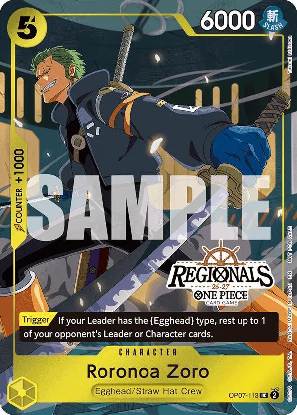 Roronoa Zoro (113) (Regional Participation Pack 2026 Vol.1) One Piece prize card