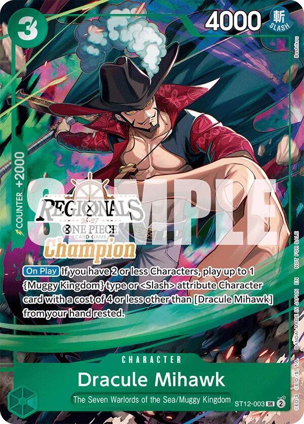 Dracule Mihawk (Regionals Champion Card Set 26-27) One Piece prize card